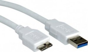 Kabel USB Secomp Kabel STANDARD USB 3.2 Gen 1, A - Micro B, M/M, beżowy, 0,8 m 1