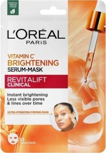 L’Oreal Paris L'Oreal Revitalift Clinical rozświetlająca maska-serum w płachcie z witaminą C i kwasem salicylowym 26g 1