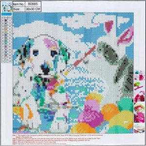 Norimpex Diamentowa mozaika 5D - Cat&Dog 30x30 80885 1