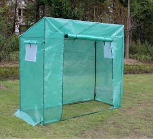 Saska Garden SZKLARNIA DO POMIDORÓW OGÓRKÓW 200x77x168-150CM PE ZIELONA 2