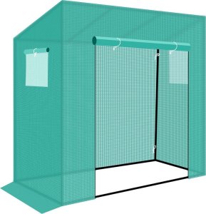 Saska Garden SZKLARNIA DO POMIDORÓW OGÓRKÓW 200x77x168-150CM PE ZIELONA 5