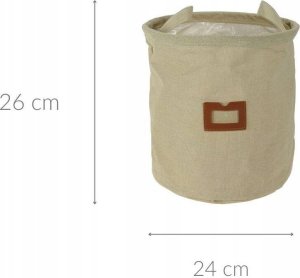 Home Styling Collection Kosz materiałowy z okienkiem oraz uchwytami, Ø 24 cm 2