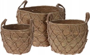 Home Styling Collection Kosze do przechowywania z uchwytami, wierzba i rattan, 3 sztuk 1