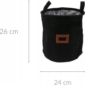 Home Styling Collection Kosz materiałowy z okienkiem oraz uchwytami, Ø 24 cm 2