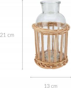 Home Styling Collection Butelka dekoracyjna w wiklinowym koszyku 2