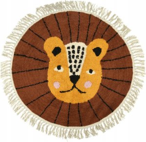 Home Styling Collection Dywan dla dziecka z frędzlami ANIMALS, Ø 90 cm 1