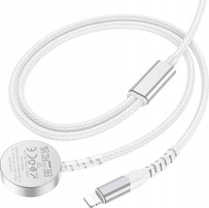 Ładowarka Hoco HOCO ładowarka indukcyjna 2w1 Typ C do Apple Watch + kabel ładowania Lightning PD QC 3A CW54 1,2 m biała 2