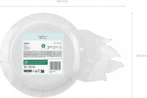 Party Deco Talerzyki Koło 26.5x18cm 6szt 7