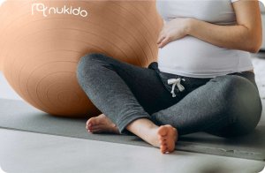 Triton Piłka ciążowa do aerobiku 65 cm NS-951 beżowa 6