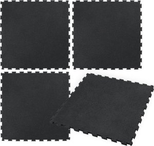 Rebel Podłoga gumowa do siłowni, mata pod sprzęt, puzle 1m grubość 20mm, czarna, REBEL ACTIVE 5