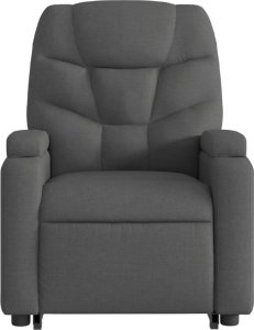 vidaXL vidaXL Podnoszony fotel rozkładany, ciemnoszary, obity tkaniną 9
