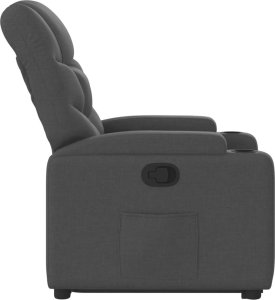 vidaXL vidaXL Podnoszony fotel rozkładany, ciemnoszary, obity tkaniną 10