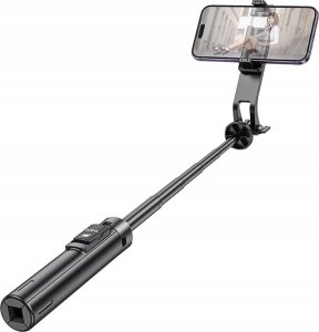 Monopod Hoco HOCO uchwyt selfie z pilotem bezprzewodowym tripod K21 czarny 3