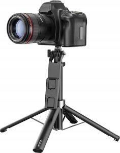 Monopod Hoco HOCO uchwyt selfie z pilotem bezprzewodowym tripod K21 czarny 5