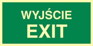 Mój dom Wyjście Exit Znak Tablica Ewakuacja Płyta 150X300 Libres Polska Sp 0000093415 5902082233213 1