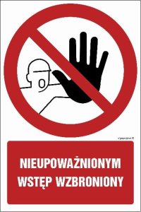 Mój dom Nieupoważnionym Wstęp Wzbroniony - Znak 20 X 30 Cm Libres Polska Sp Sgp-Gc008_200X300_Pn 5904937121874 1