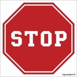 Mój dom Stop - Znak Drogowy B-20 30 X 30 Cm, Pn - Płyta Libres Polska Sp Sgp-Sa012_300X300_Pn 5904937492325 1