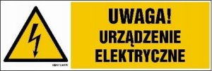 Mój dom Uwaga Urządzenie Elektryczne - Naklejka 300 X 100 Fn - Folia Samoprzylepna Libres Polska Sp Hb020_300X100_Fn 5904937316607 1