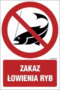 Mój dom Zakaz Łowienia Ryb - Tablica 20 X 30 Cm Pn - Płyta Libres Polska Sp Sgp-Od023_200X300_Pn 5904937428010 1