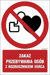 Mój dom Zakaz Przebywania Osób Z Rozrusznikiem Serca 15X22 Libres Polska Sp Sgp-Gc039_150X225_Pn 5904937141315 1