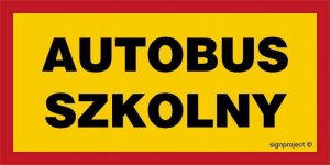 Mój dom Autobus Szkolny - Duża Tablica 40 X 20 Cm, Płyta Libres Polska Sp Sa049_400X200_Pn 5904937494688 1