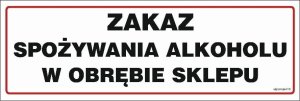 Mój dom Zakaz Spożywania Alkoholu W Obrębie Sklepu 15X5 Fn Libres Polska Sp Sgp-Nc015_150X50_Fn 5904937403116 1