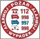 Mój dom Telefony Ratunkowe 112 997 998 999 Nalepka Telefon Arkusz 12 Naklejek 5X5 Libres Polska Sp Sgp-Da004_50X50_Fn 5904937010956 1