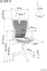Krzesło biurowe Signal Fotel biurowy obrotowy Q-328H czarno zielony 10