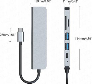 Vega ECOBOX ADAPTER TYP-C ROZDZIELACZ HDMI + TYP-C + USB + czytnik kart DEX> 3