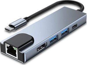 Adapter USB Vega ECOBOX ADAPTER TYP-C ROZDZIELACZ HDMI + TYP-C + USB + RJ45 DEX> 2