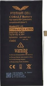 Bateria Vega BATERIA PREMIUM CELL COBALT IPHONE 13 3750mAh 600+ CYCLES> 8