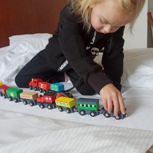 Kruzzel Kolejka drewniana- pociąg 12 szt. (23522) 11
