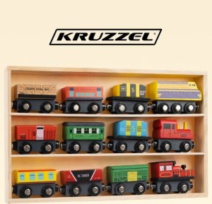 Kruzzel Kolejka drewniana- pociąg 12 szt. (23522) 3