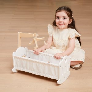 Viga Toys Kołyska Drewniana Dla Lalek Łóżeczko 4