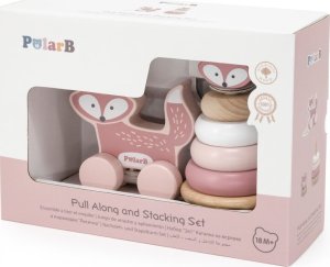 Viga Toys Zestaw Lisek Drewniana Piramidka + Lisek Do Ciągnięcia (442280 Lek) 2