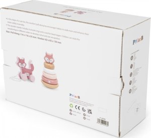 Viga Toys Zestaw Lisek Drewniana Piramidka + Lisek Do Ciągnięcia (442280 Lek) 3