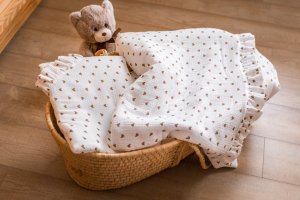 PULP BAMBOO Pościel Muślinowa 80x100cm - Serduszka 2