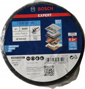 Szlifierka Bosch Expert non-woven disc N880 ultra-fine, 125mm, sanding sheet (grey, 5 pieces, for eccentric sanders) 2