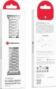 ForCell FORCELL F-DESIGN FA10 pasek do APPLE Watch 38 / 40 / 41 mm srebrny 3