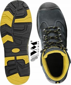 VM Footwear VM DORTMUND 2540-S7L SRC HRO ESD - Trzewiki bezpieczne skóra licowa lekkie wodoodporna cholewka antyelektrostatycznymi podeszwa antprzebiciowa i antypoślizgowa 43 5