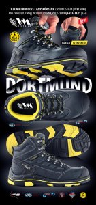 VM Footwear VM DORTMUND 2540-S7L SRC HRO ESD - Trzewiki bezpieczne skóra licowa lekkie wodoodporna cholewka antyelektrostatycznymi podeszwa antprzebiciowa i antypoślizgowa 43 7