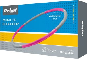 Rebel Hula Hop odchudzające koło 95cm, różowe, REBEL ACTIVE 7
