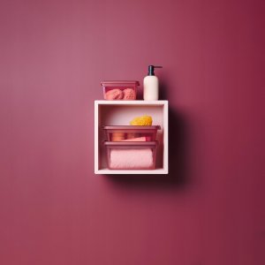 Moxom Pojemnik do przechowywania BaseStore Color, 1,5l, rabarbar, transparentny różowy 5