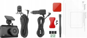 Wideorejestrator Hoco HOCO kamera samochodowa z wyświetlaczem 2,45"+ kamera tylna 1080P/30fps DV3 czarna 9