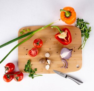 Deska do krojenia Alpina Alpina - Deska do krojenia z drewna bambusowego 38x28 cm 3