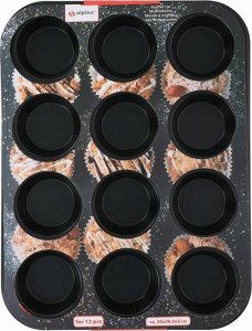 Alpina Forma do muffinek / babeczek na 12 sztuk nieprzywierająca (czarny) 4