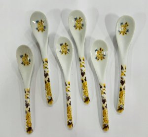 Alpina - Łyżeczki ceramiczne do przystawek 6 szt. (biały) 3