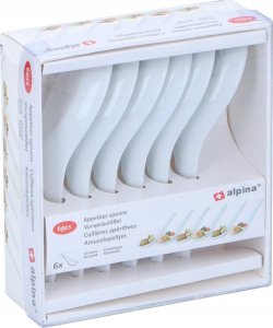 Alpina - Łyżeczki ceramiczne do przystawek 6 szt. (biały) 4