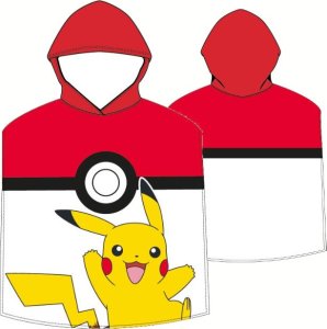 Carbotex Ponczo Poncho ręcznik POKEMON PIKACHU dla dzieci 50x115 kaptur CARBOTEX PIK4230687 1