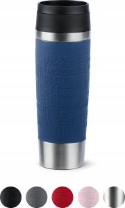 Emsa Emsa TRAVEL MUG Classic Grande thermal mug (dark blue/stainless steel, 0.5 liters) 1